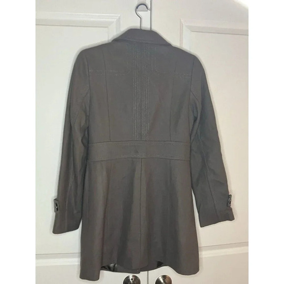 Kenneth Cole Reaction Trench Coat Wool Blend Peacoat Womens S Gray Neutral - Picture 4 of 7